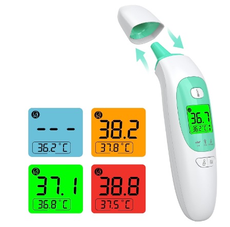 Termómetro para bebés, termómetro médico digital infrarrojo frontal y de  oído para bebés, niños, adultos en 1 segundo de tiempo de medición, con