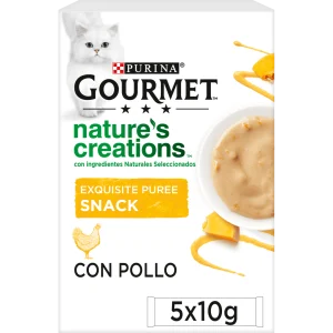 PURINA® GOURMET® NATURE'S CREATIONS Exquisito Puré Snack Liquido con Pollo y Calabaza